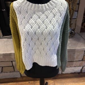 So Me Multicolor Cable Knit Sweater